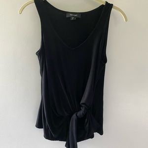 Black, Karen Kane tank top blouse with side tie